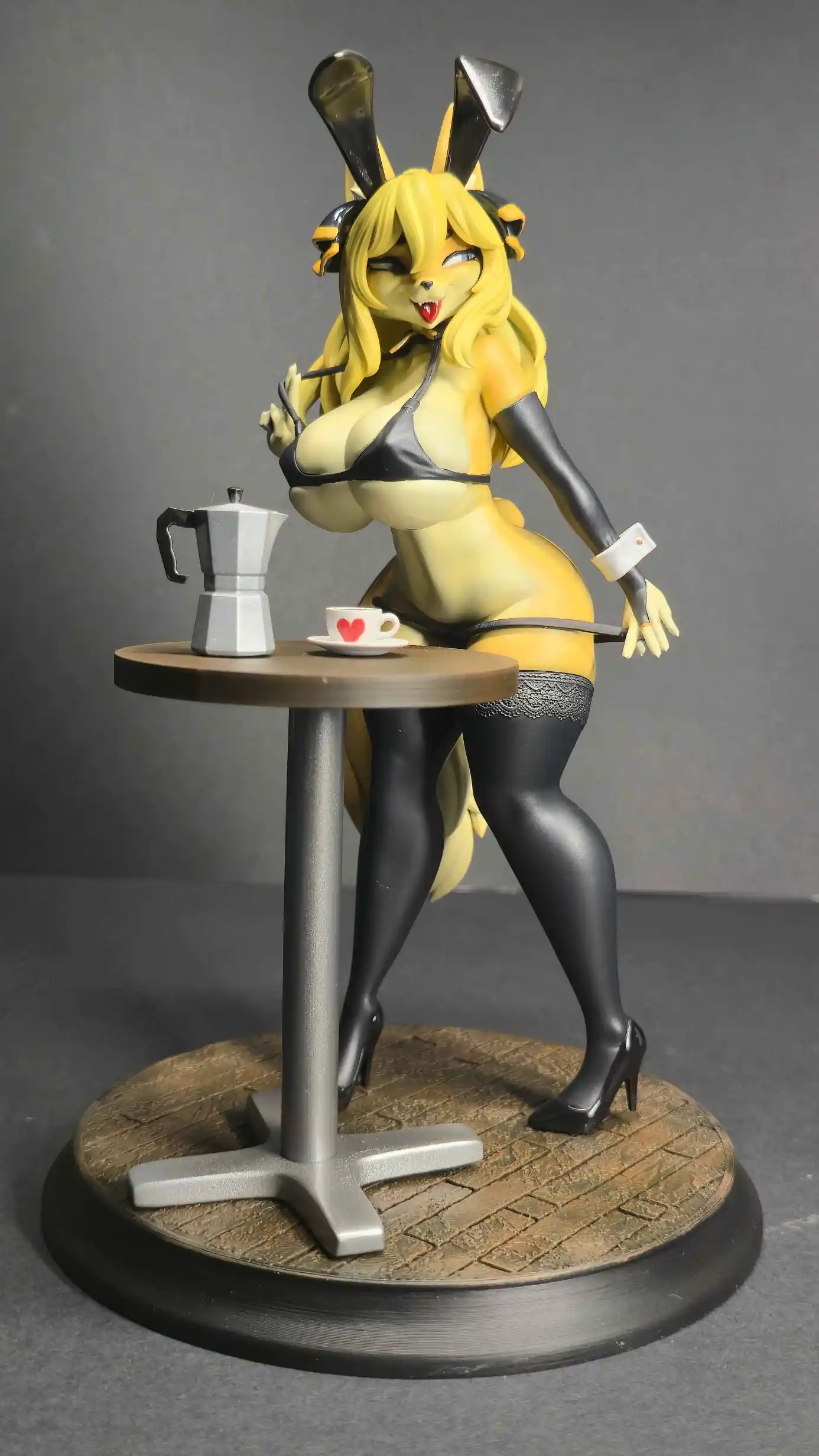 Faeki kemono figure coffee shop bartender front