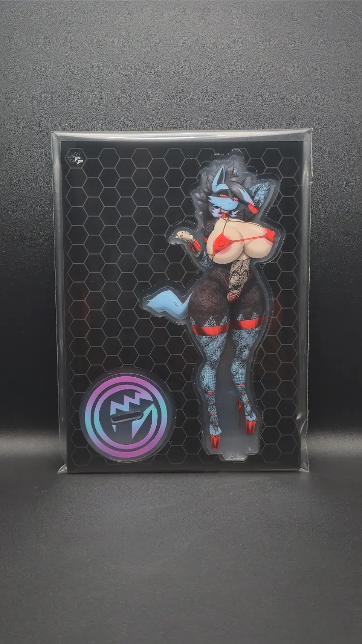 Lunara Lucario lycanroc hybrid standee acrylic manedkitsune frame