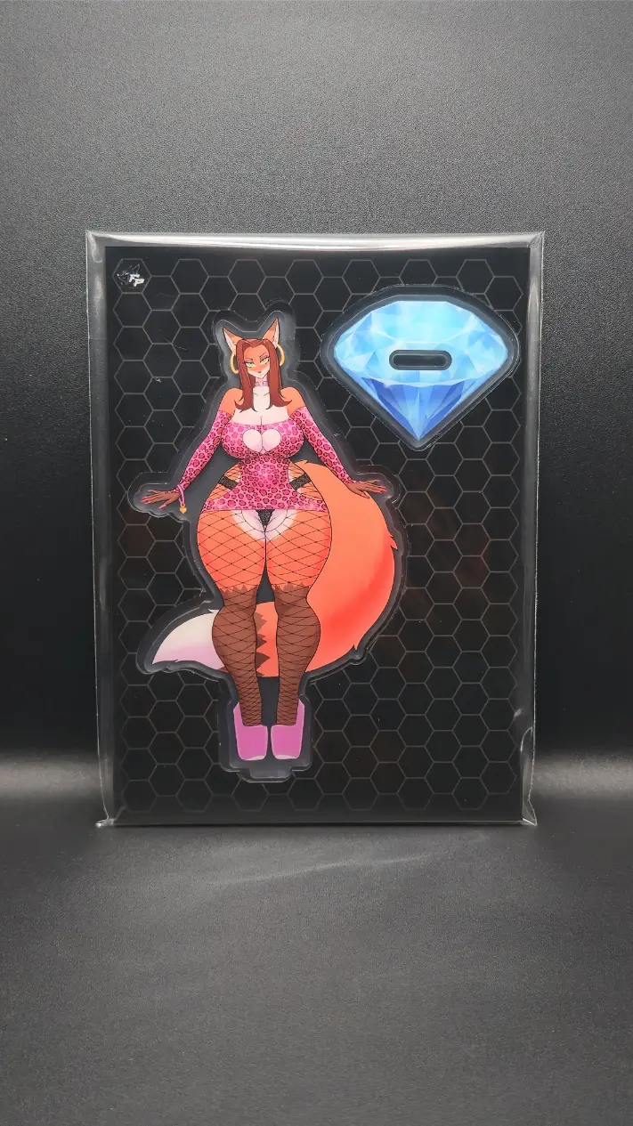 Tiffany Foxy Leopard pink dress standee front side frame